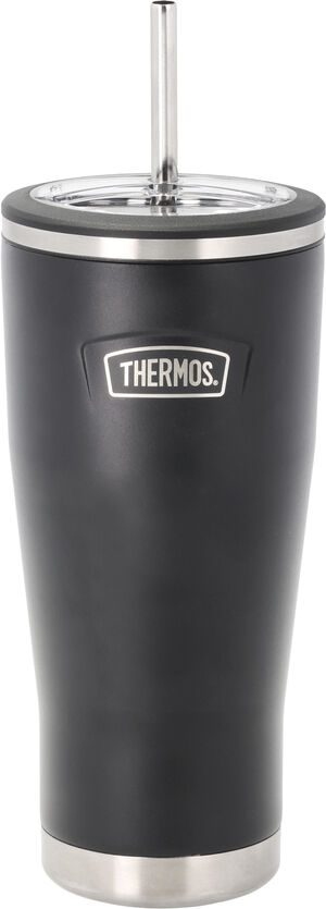 Termosmugg med sugrör 0,7 liter Svart
