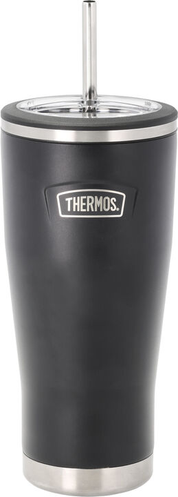 Termosmugg med sugrör 0,7 liter Svart