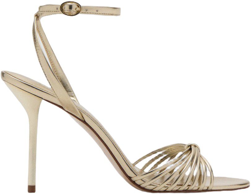 Heeled sandals with straps