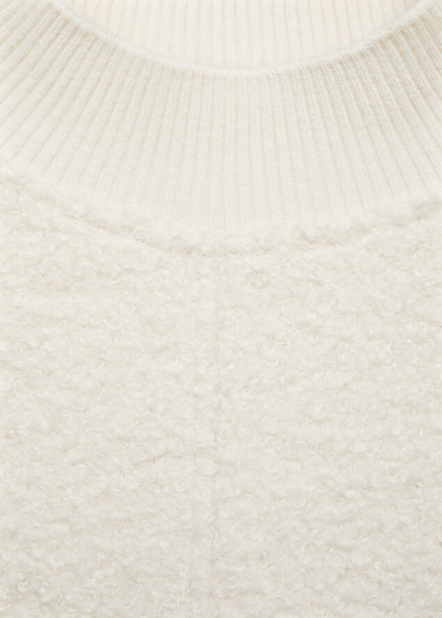 Perkins collar bouclé sweatshirt