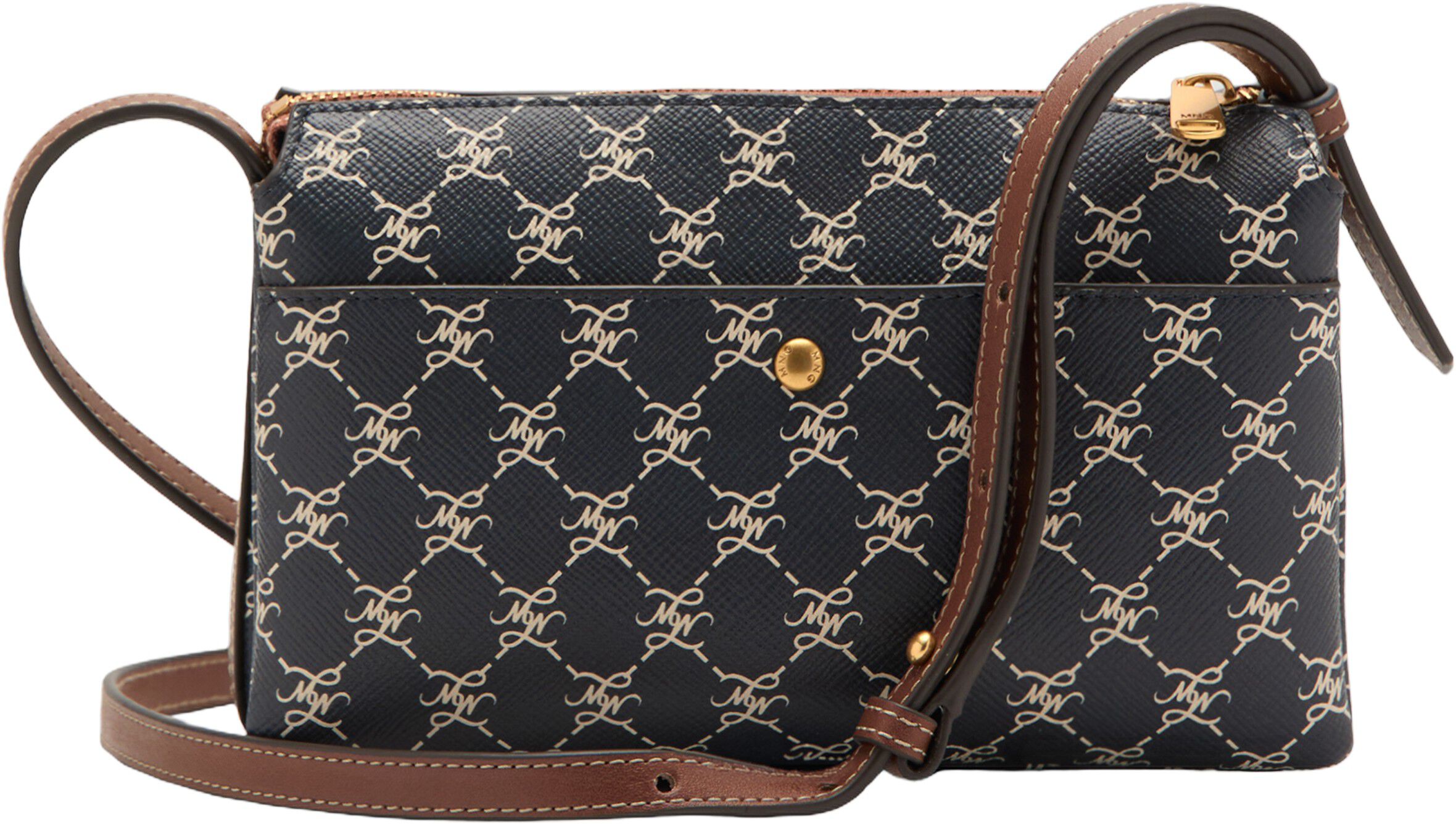 Shoulder bag with printed logo
