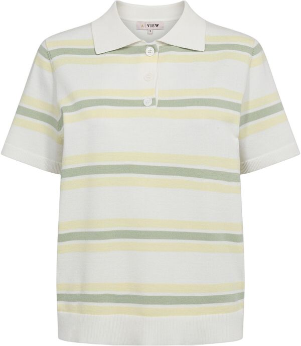 Polo Stripe Knit Blouse