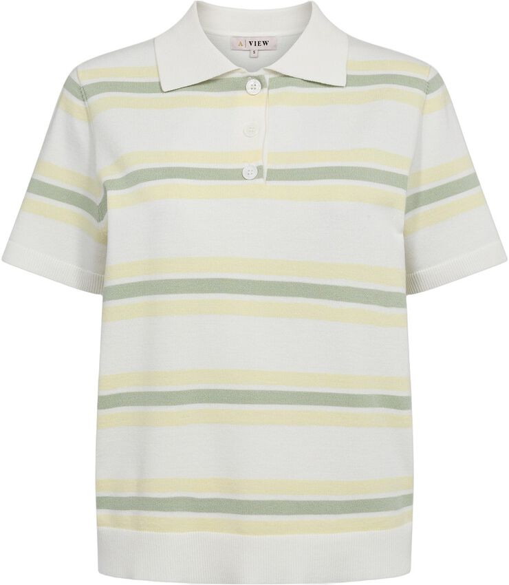 Polo Stripe Knit Blouse
