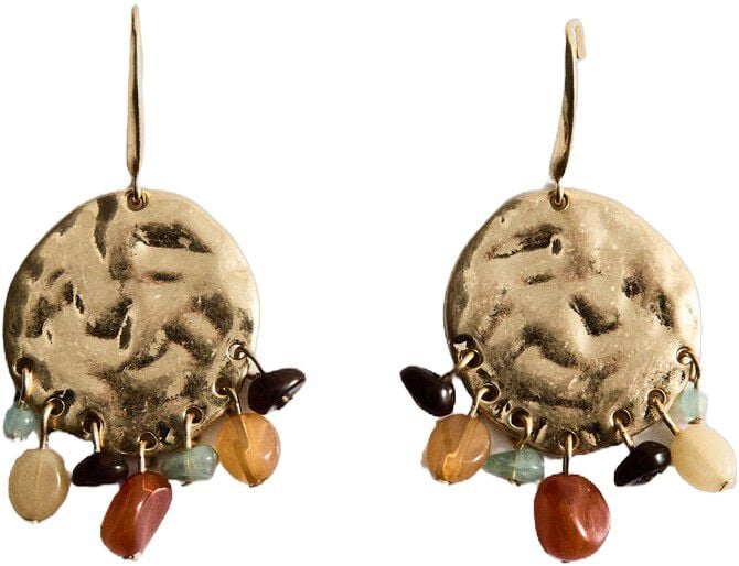 Beaded pendant earrings