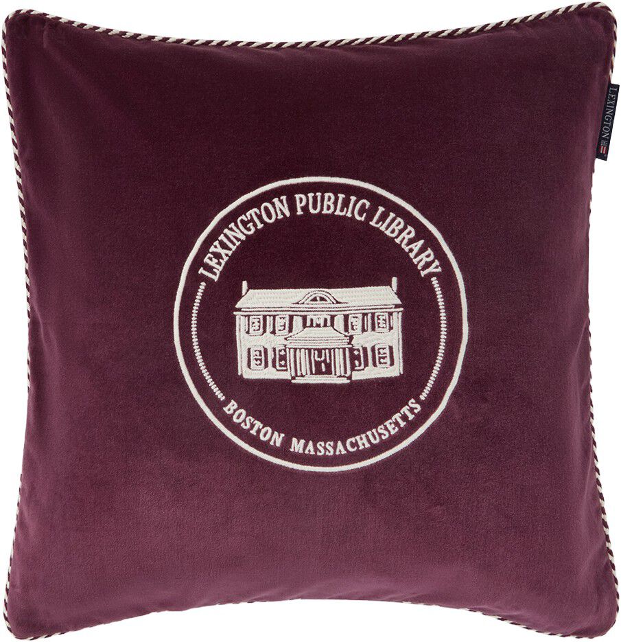 Library Organic Cotton Velvet Pillow Cover