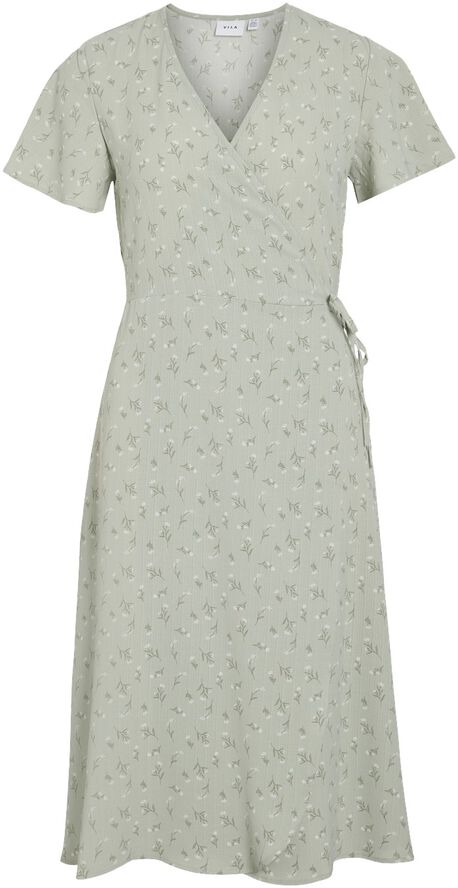 VILOVIE S/S WRAP MIDI DRESS - NOOS