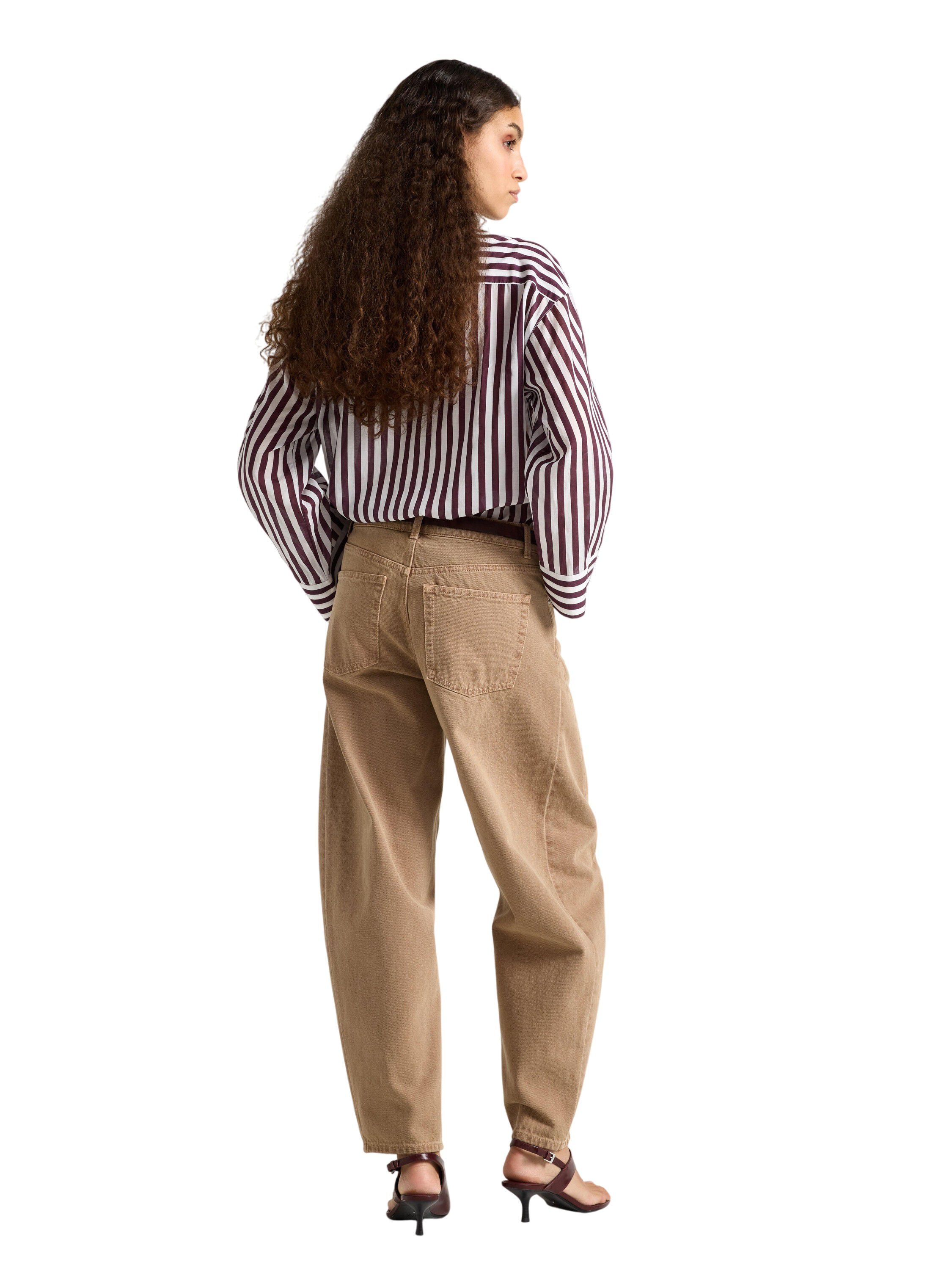 Tapered trousers in cotton twill wi