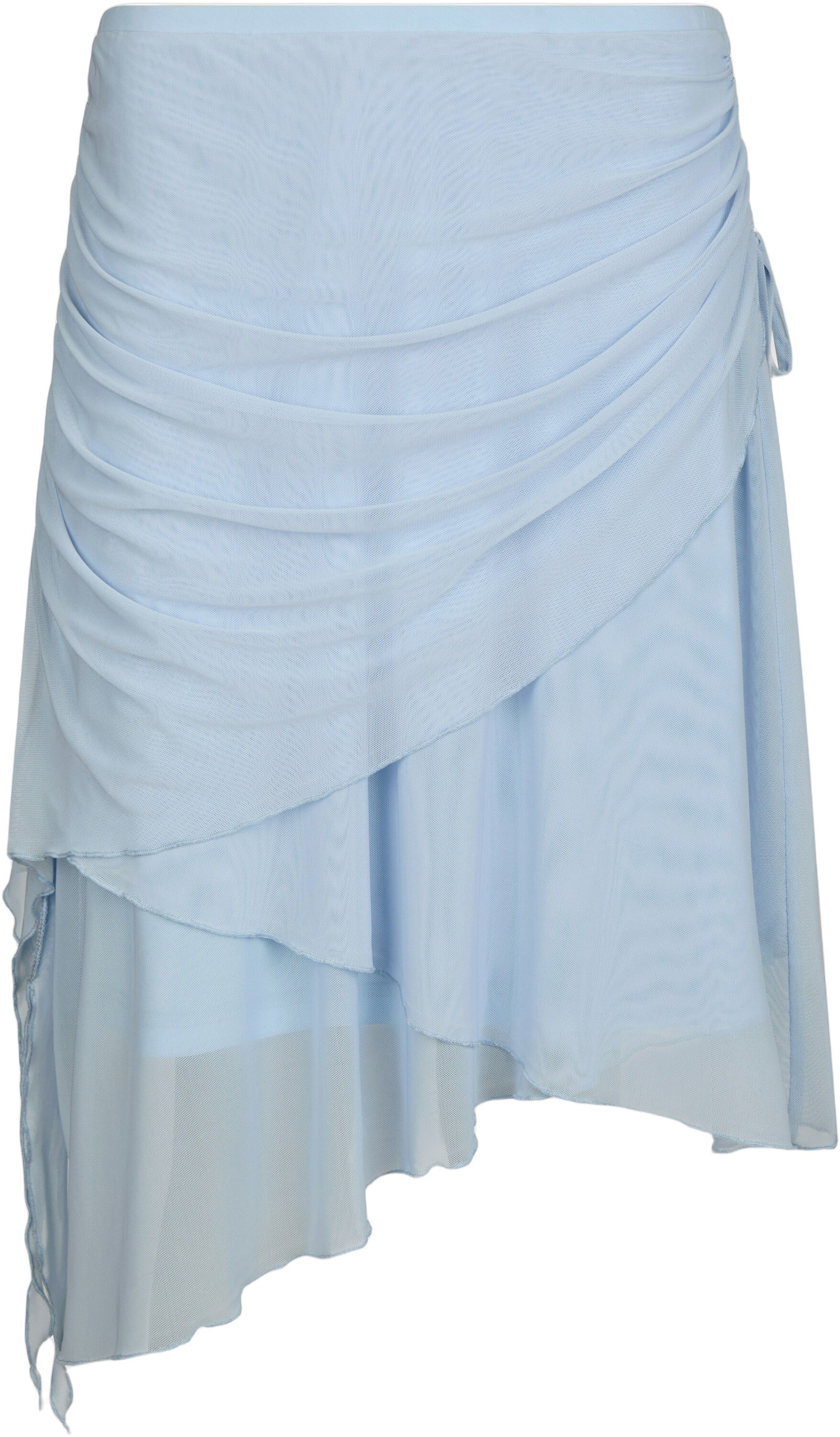 Saffron Asymmetric Mesh Skirt