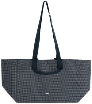 Grid Weekend Bag-Small-Dark blue