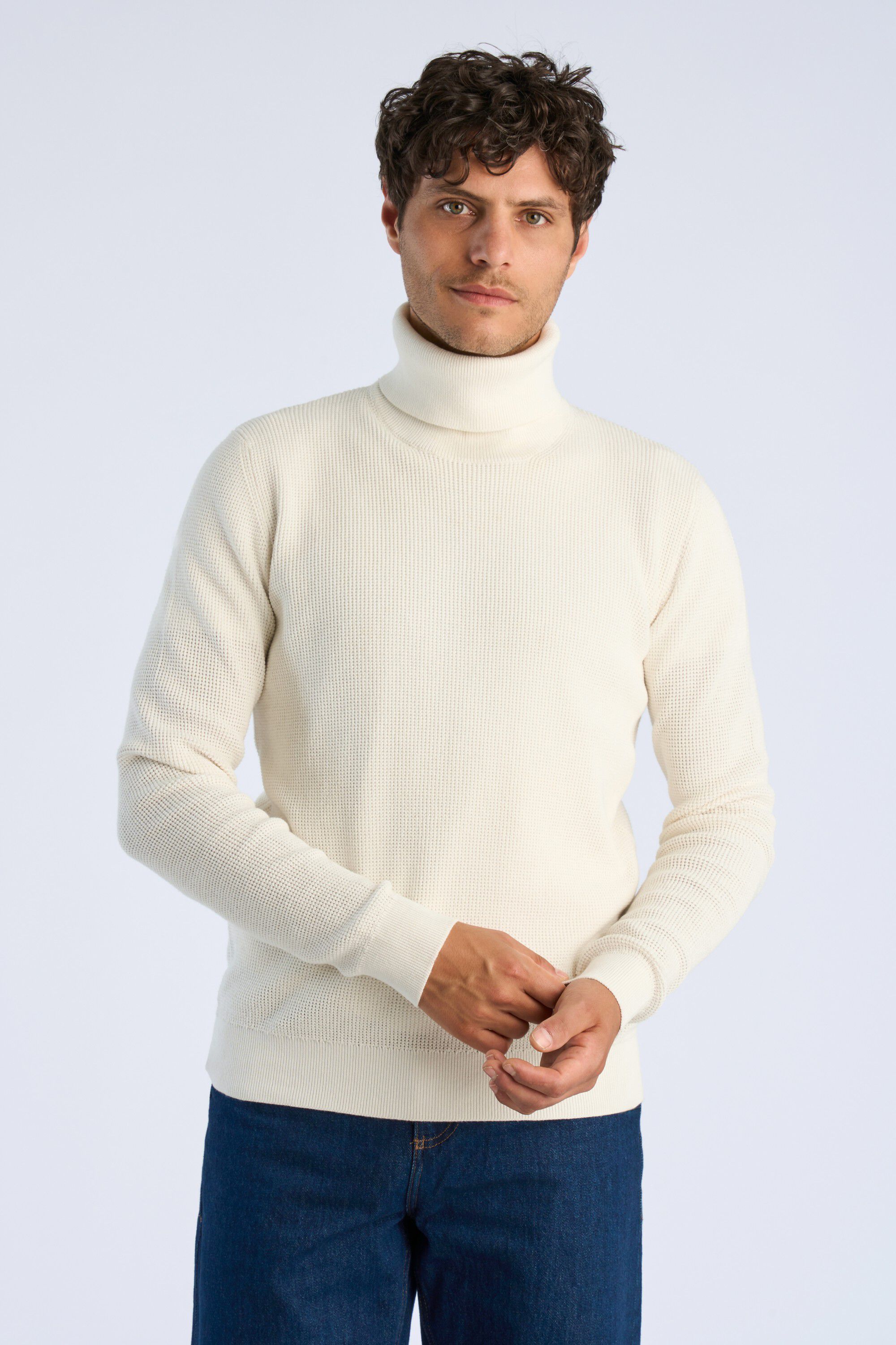 Recycled roll neck knit L/S