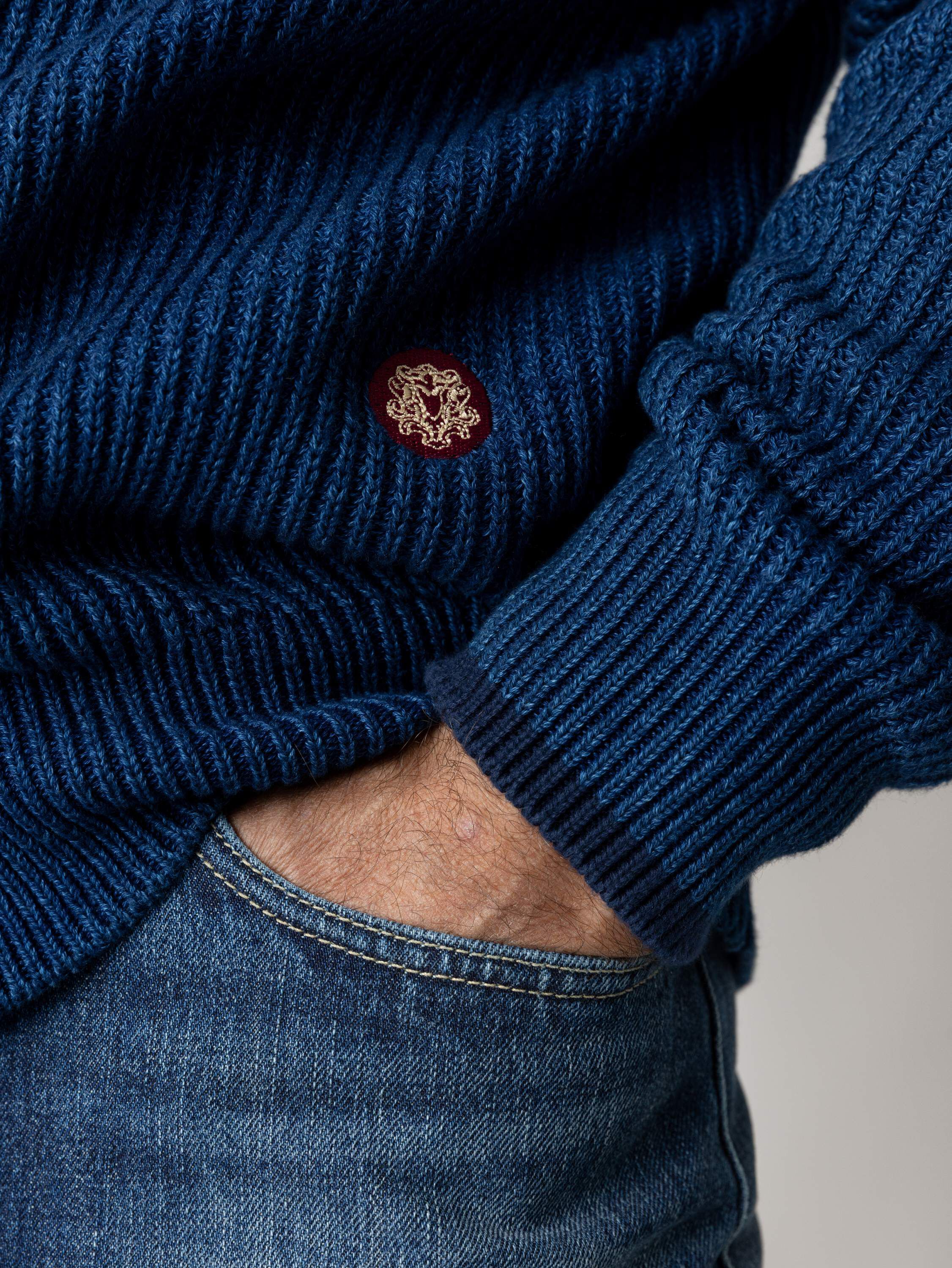 MMGIan Indigo Zip Cardigan