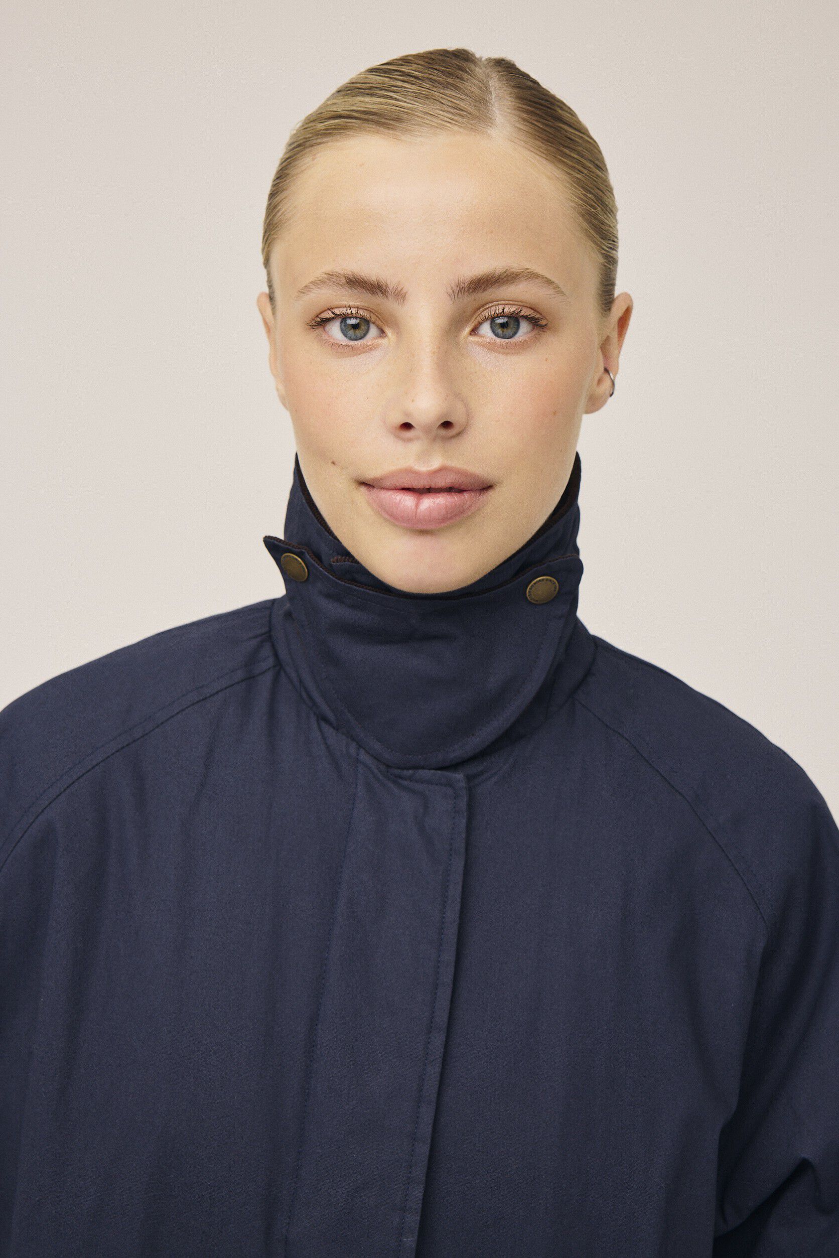 Emmy 4 Check kort jakke med fl&oslash;jl kanter - GRS