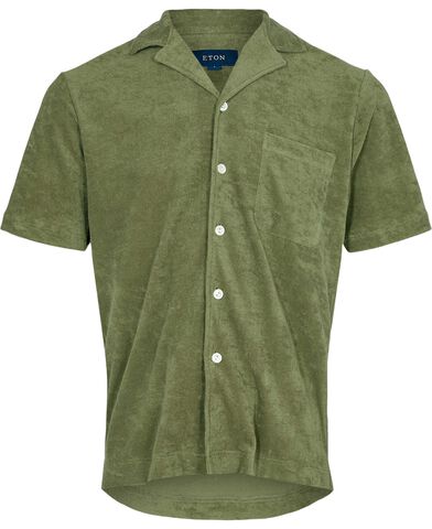 Green Terry Resort Shirt  Short Sleeve