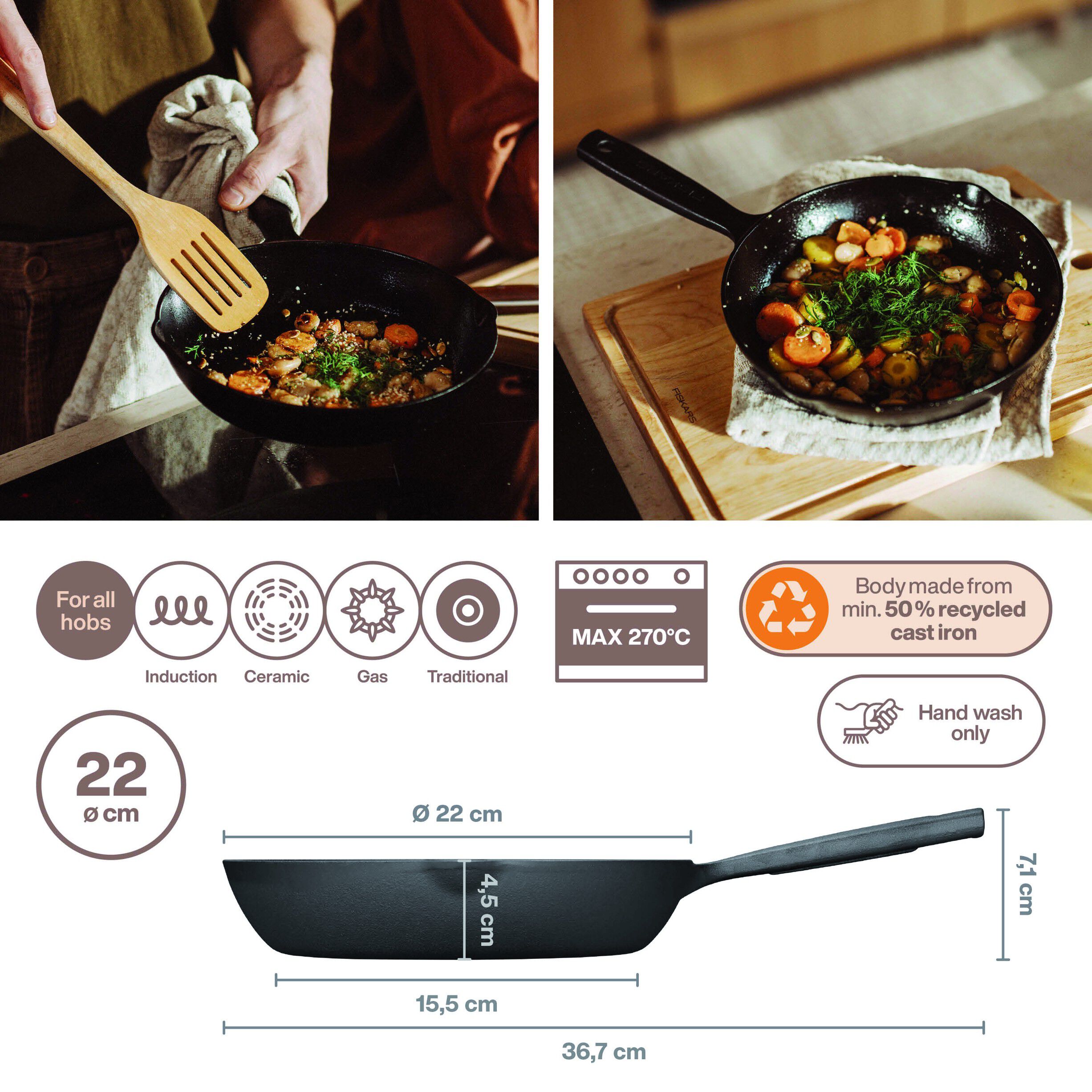 Folken St&oslash;bejernspande 22cm