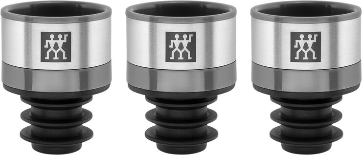 Fresh & Save Vakuum vinförslutar set 3 Graa