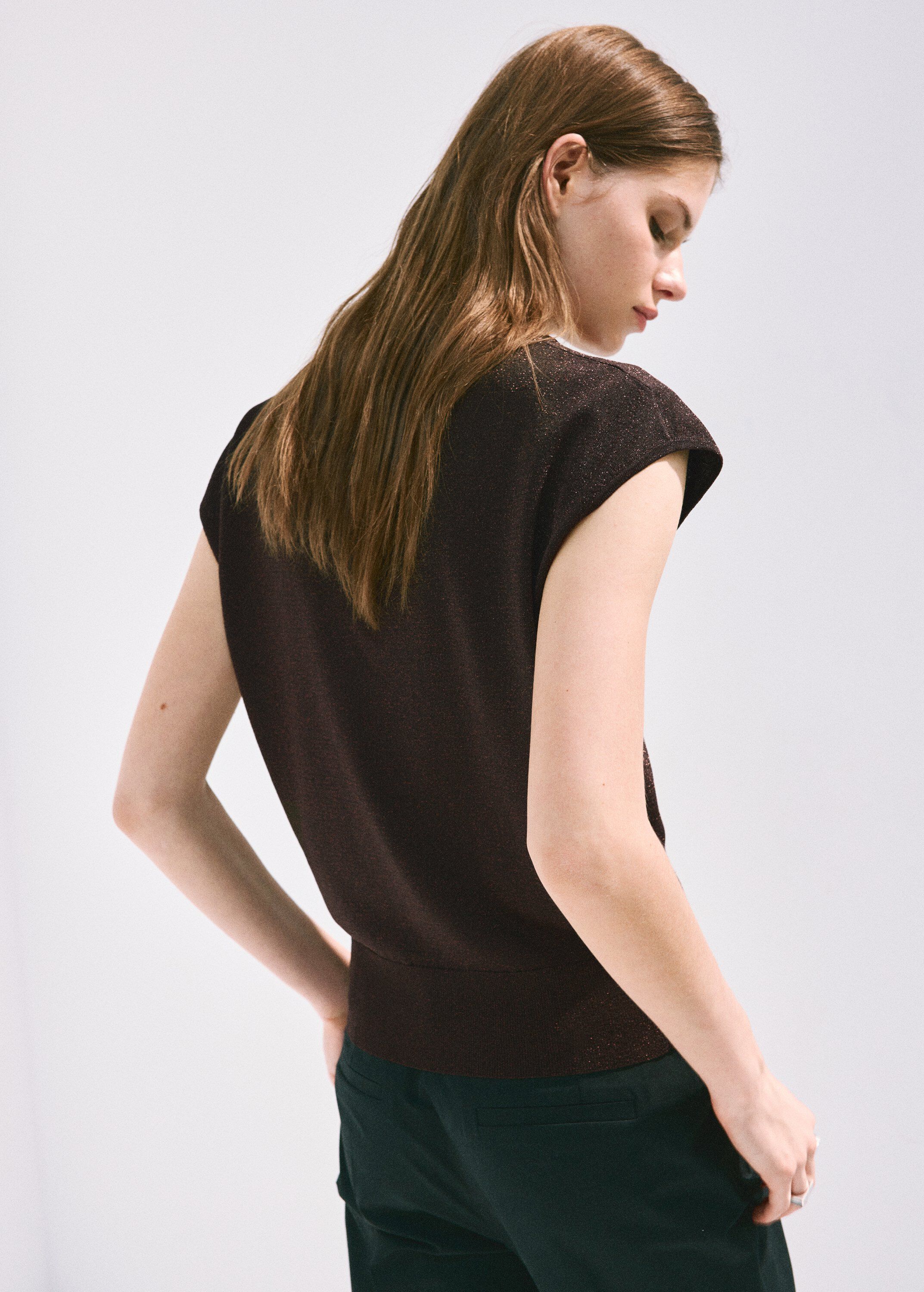 Boat-neck knitted top