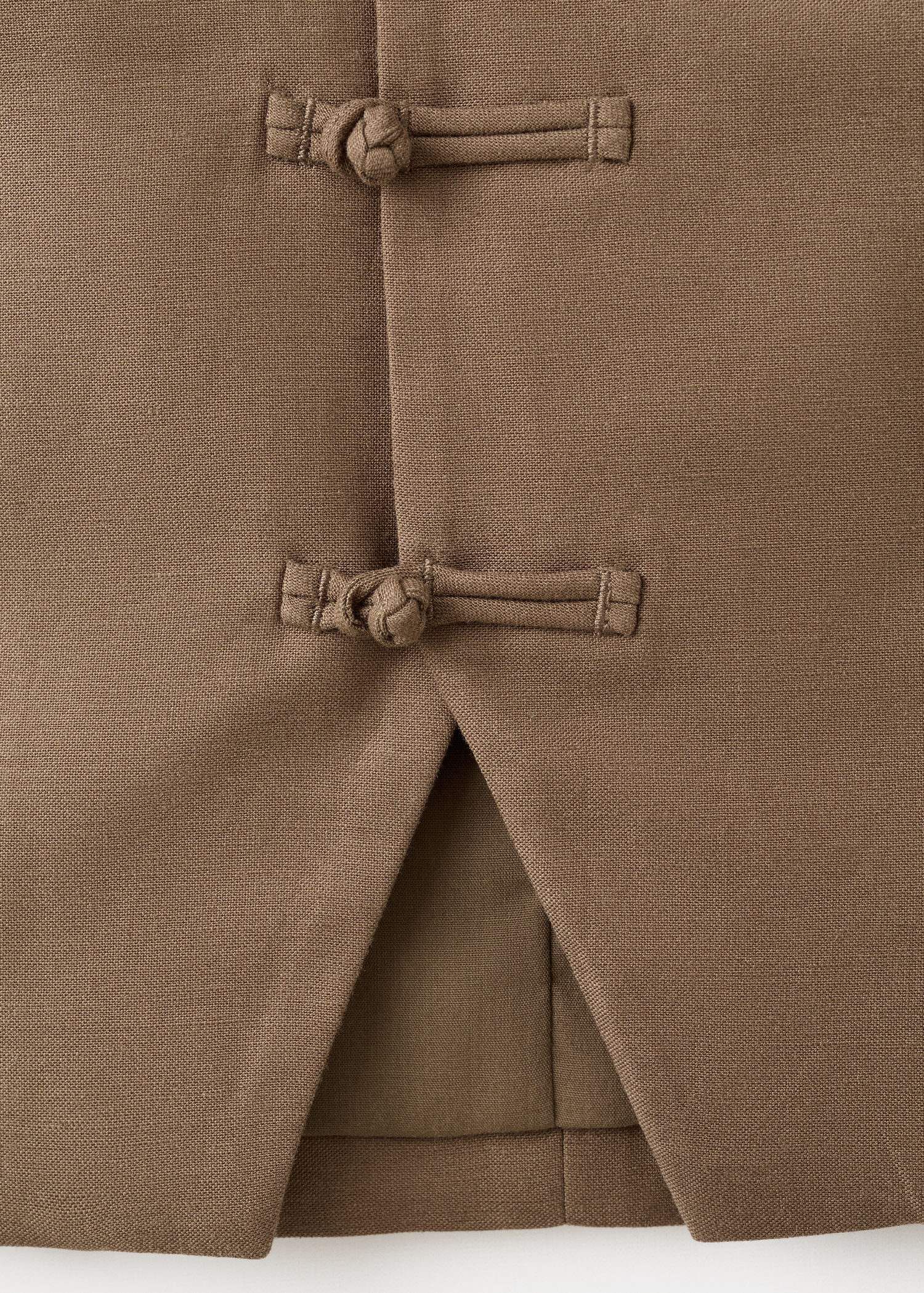 Linen-blend suit waistcoat