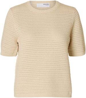SLFVINNA SS STRUCTURE KNIT O-NECK N