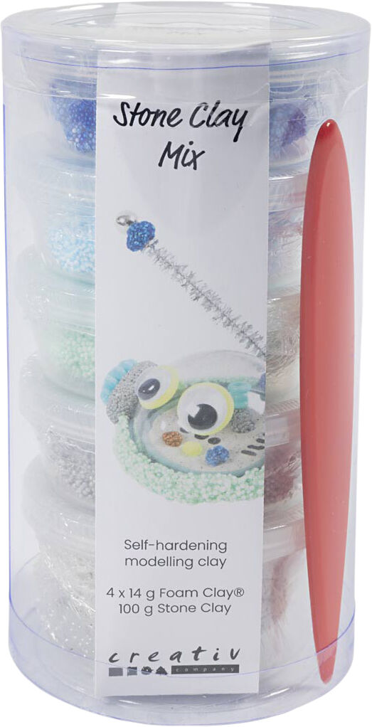 Stone Clay Mix, bl&aring;/gr&oslash;n harmoni