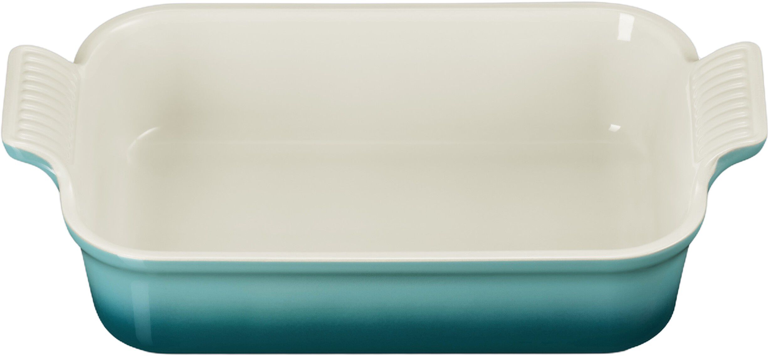 Le Creuset Signature stent&oslash;j Heritage rektangul&aelig;rt fad 26cm Bleu Rivie