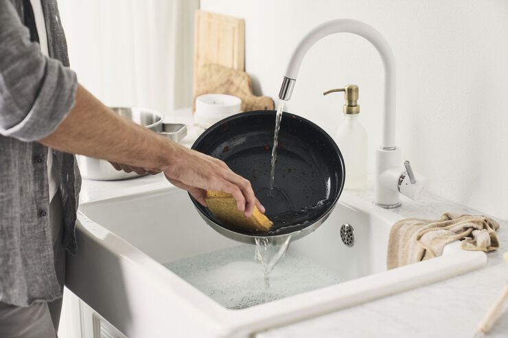 Stekpanna, 24 cm, 18/10 Rostfritt stål, Keramisk beläggning