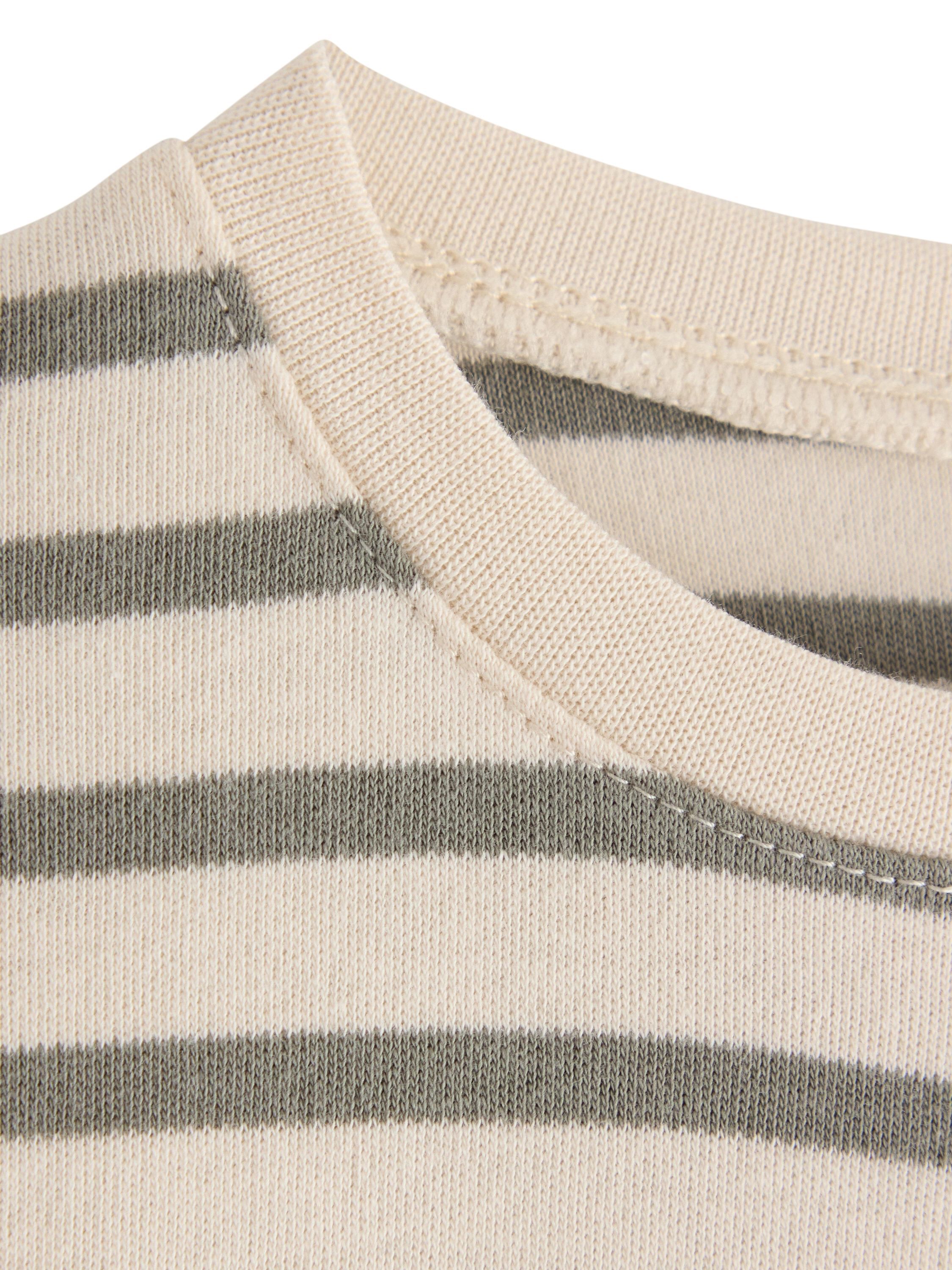 Lang&aelig;rmet top i bl&oslash;d bomuldsjerse