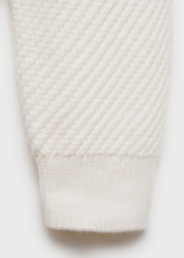 Striped ribbed-knit sweater