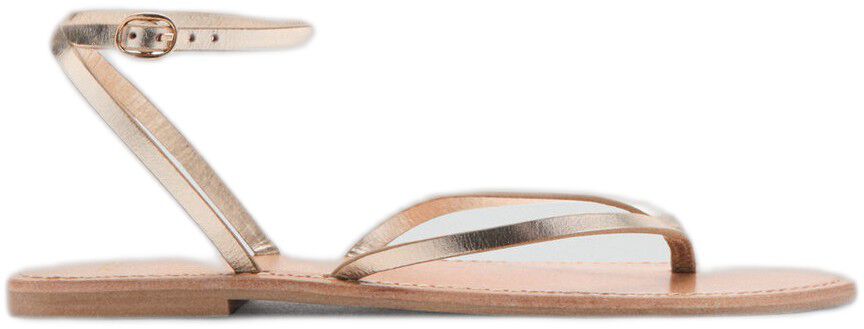 Metallic straps sandals