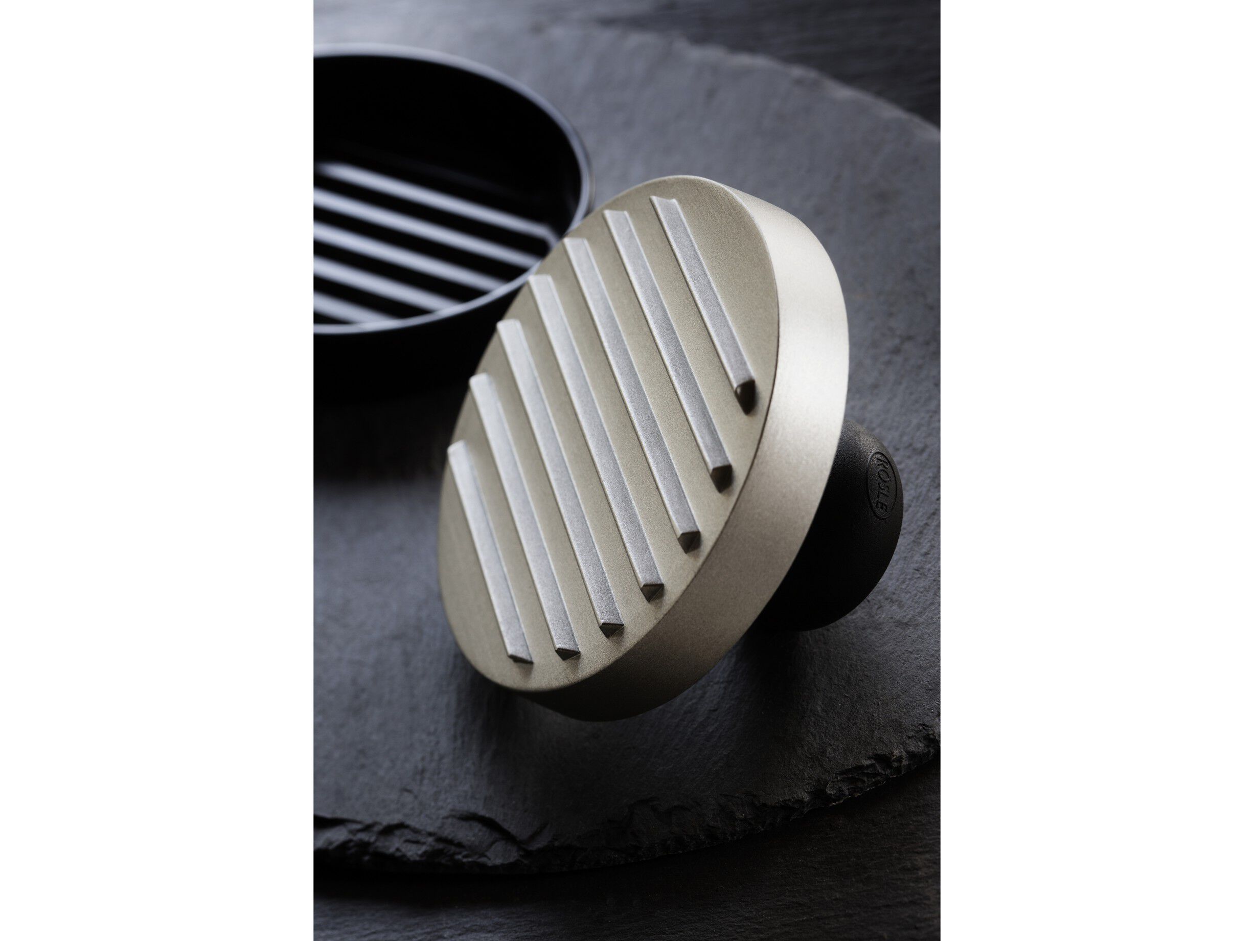 Hamburgerpress 11,5 x 8 cm 18/10 st&aring;l/ABS