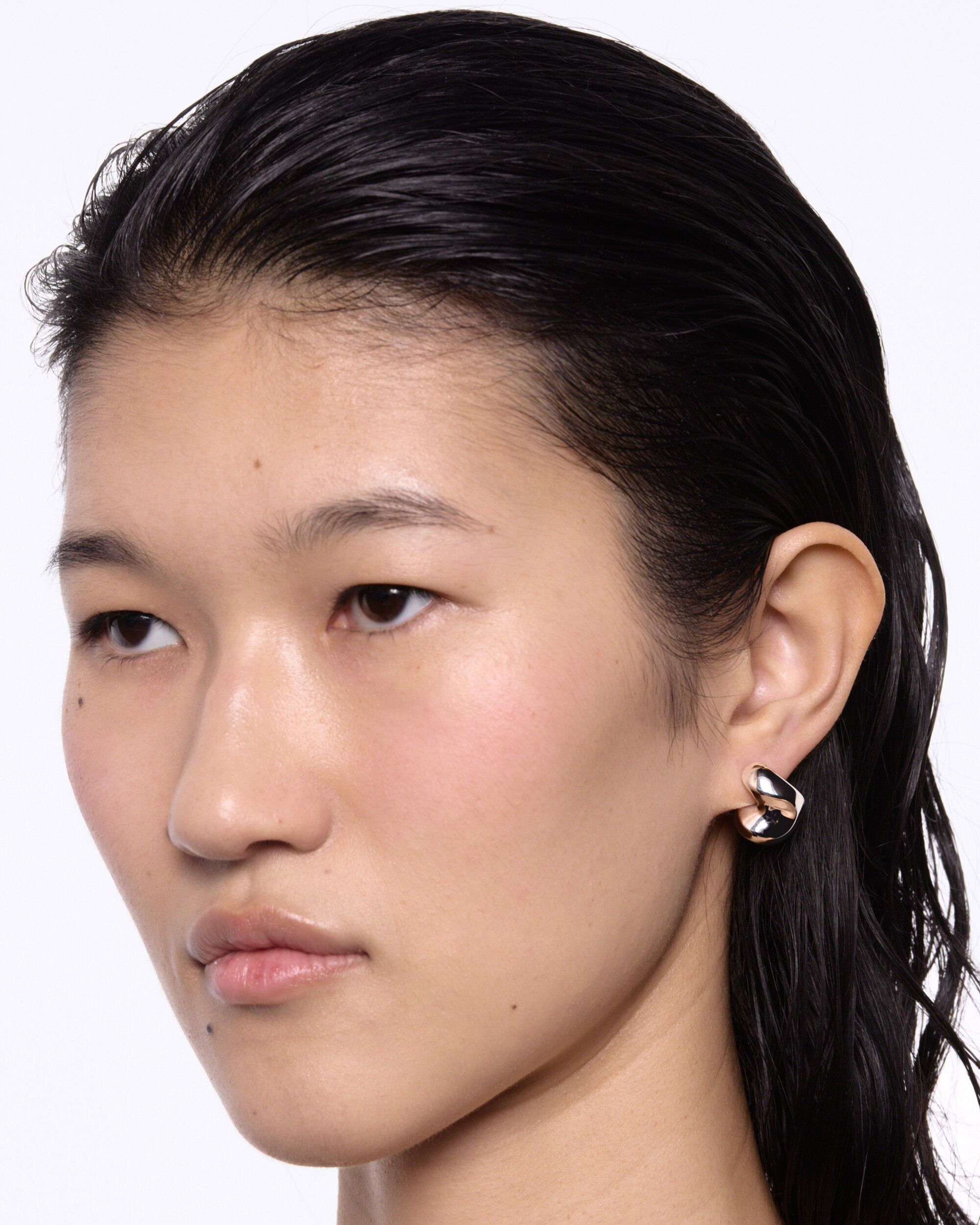 Saddle Earring Small Silver