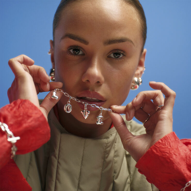 Puffer Letter Charm - A