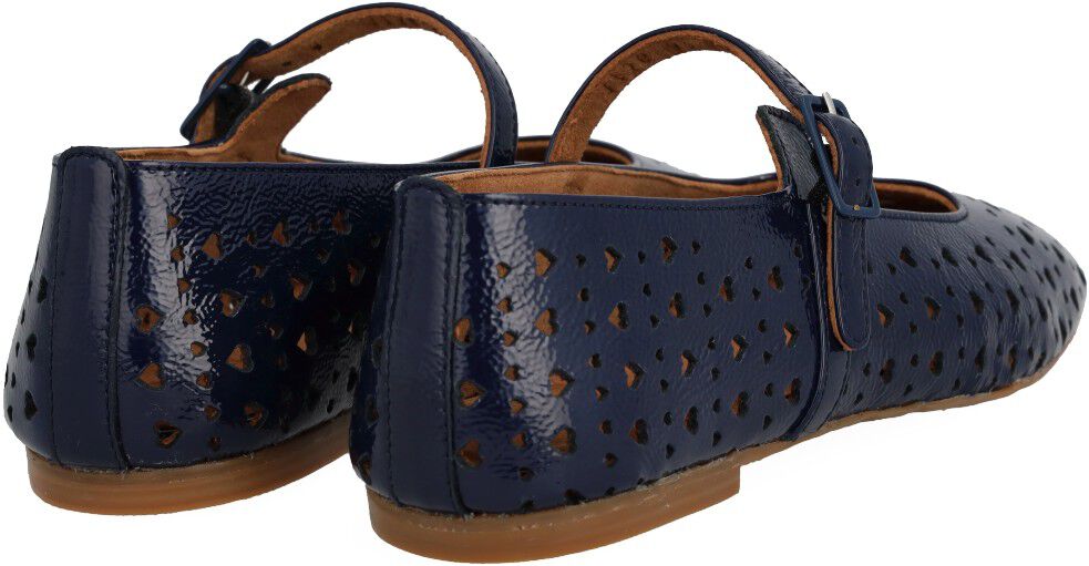 Mary Jane ballerina med perforeret hjertem&oslash;nster