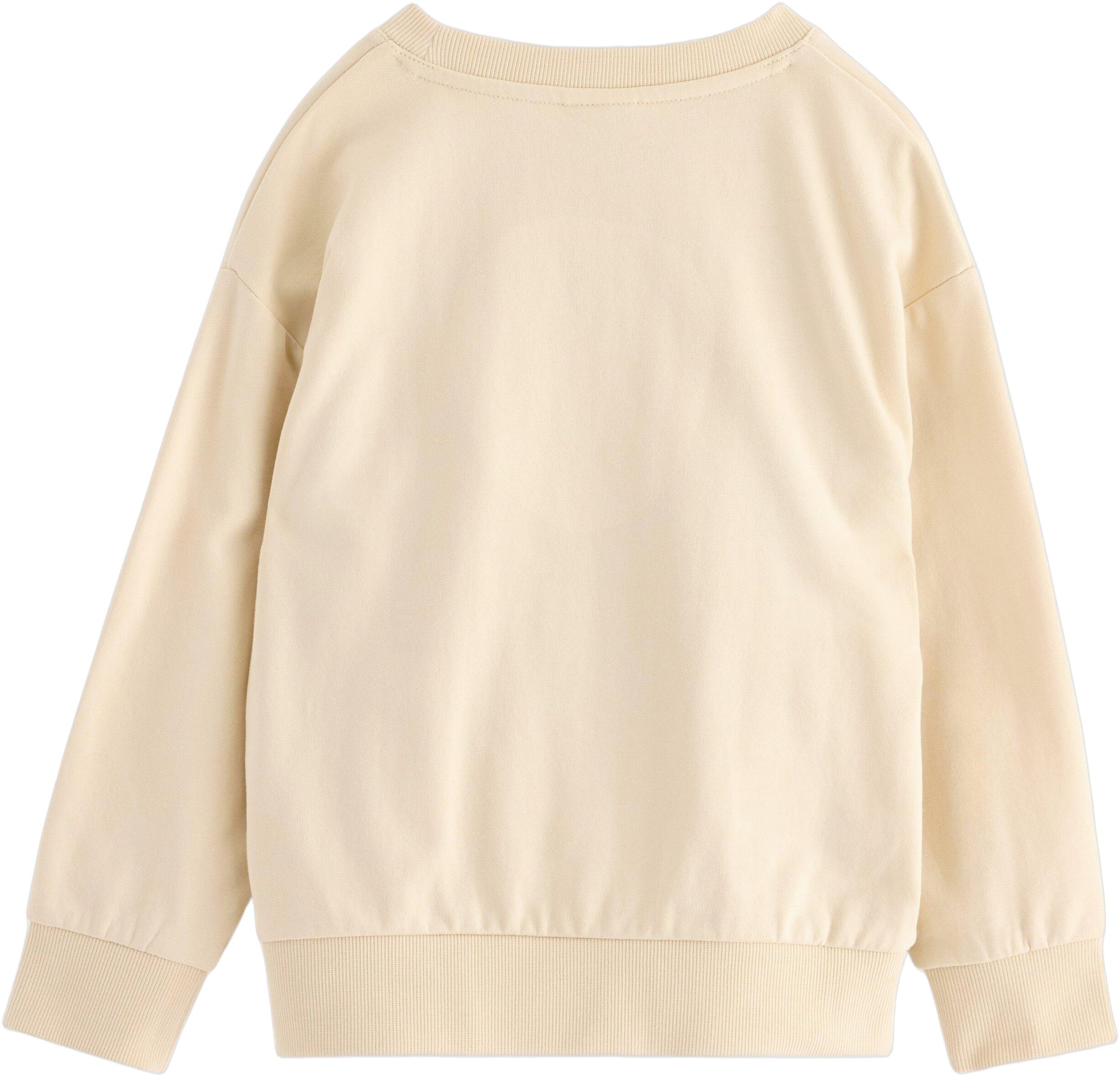 Mjuk sweatshirt i bomullstrik&aring; med