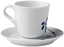 Blue Fluted Mega 9 cl espressokopp med fat