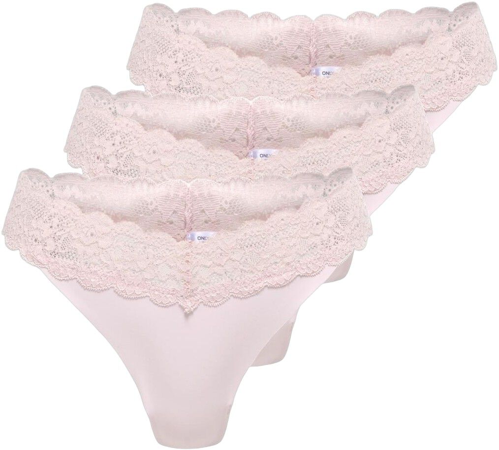 Onlchloe Lace S.S Thong 3-Pack Acc Noos