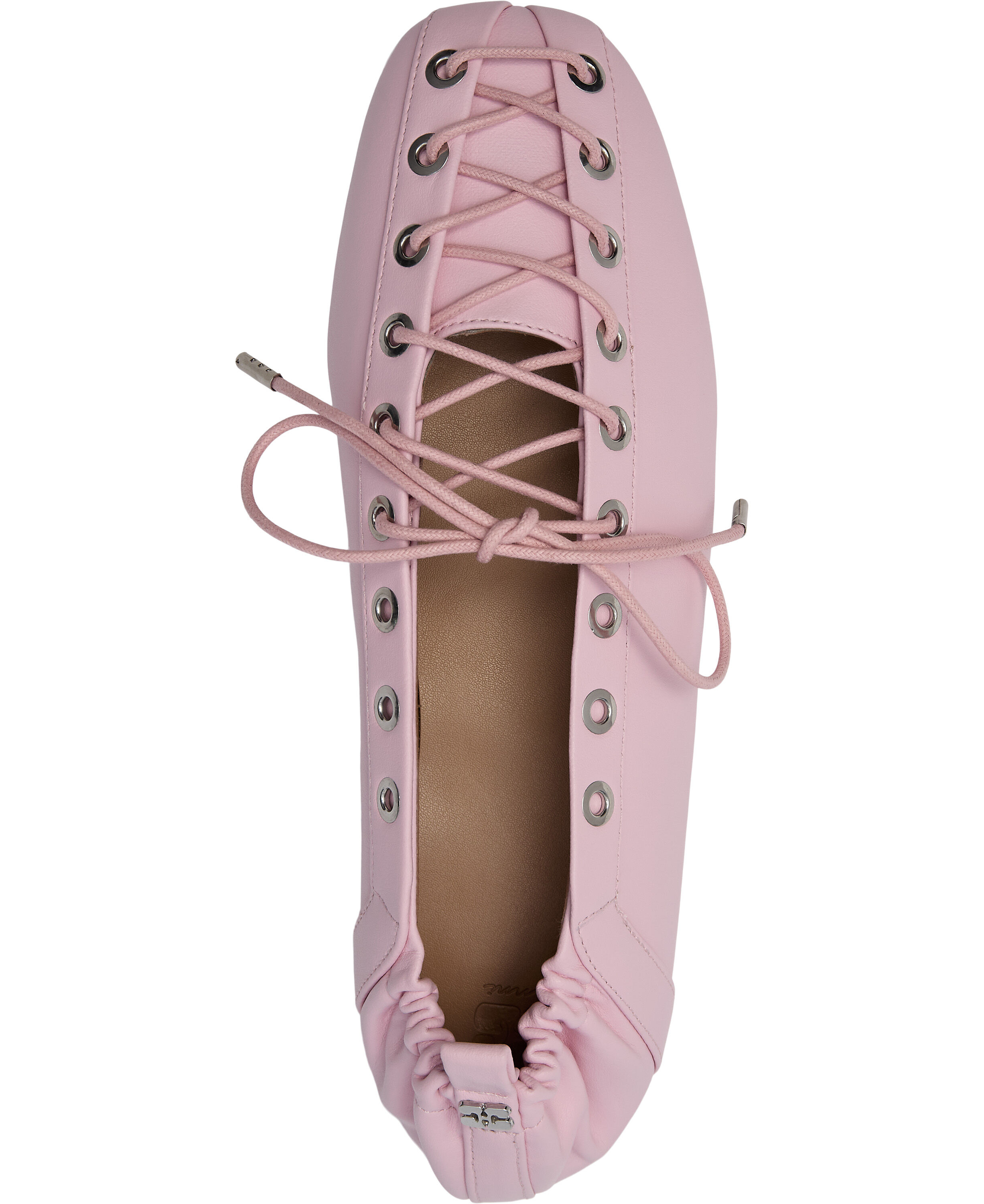 Eyelets Lace Up Ballerina Denim Pri