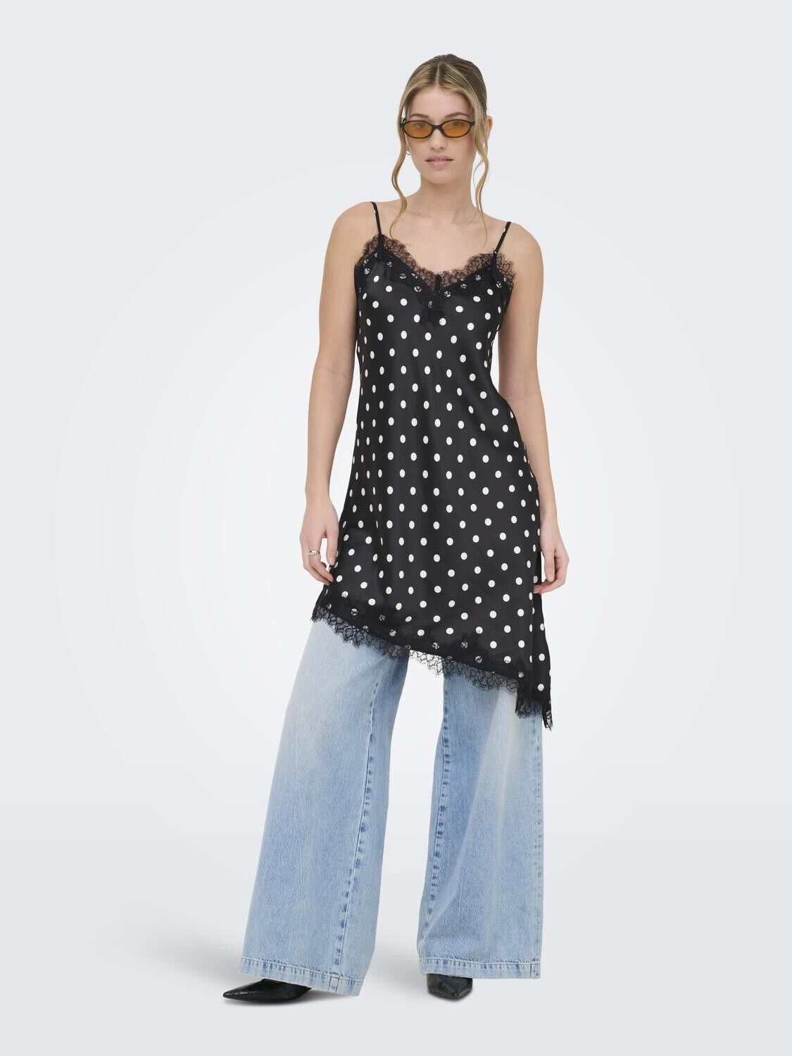 Onlbella Strap Satin Lace Dress Wvn Ex