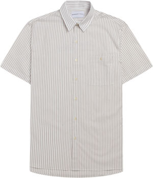 Striped Shirt S/S - White/Brown