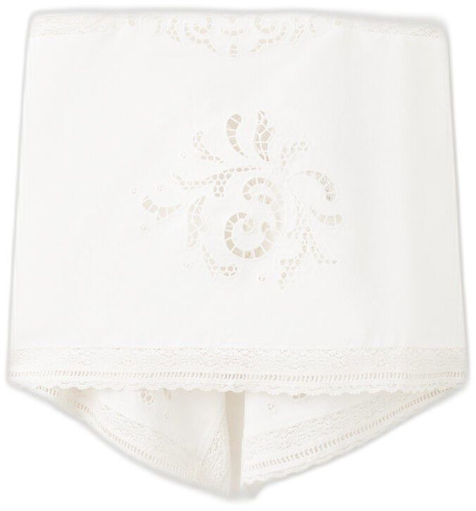 Embroidered top with openwork detai