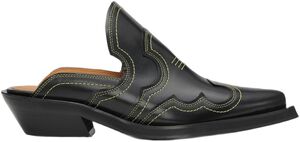 Broderade western mules