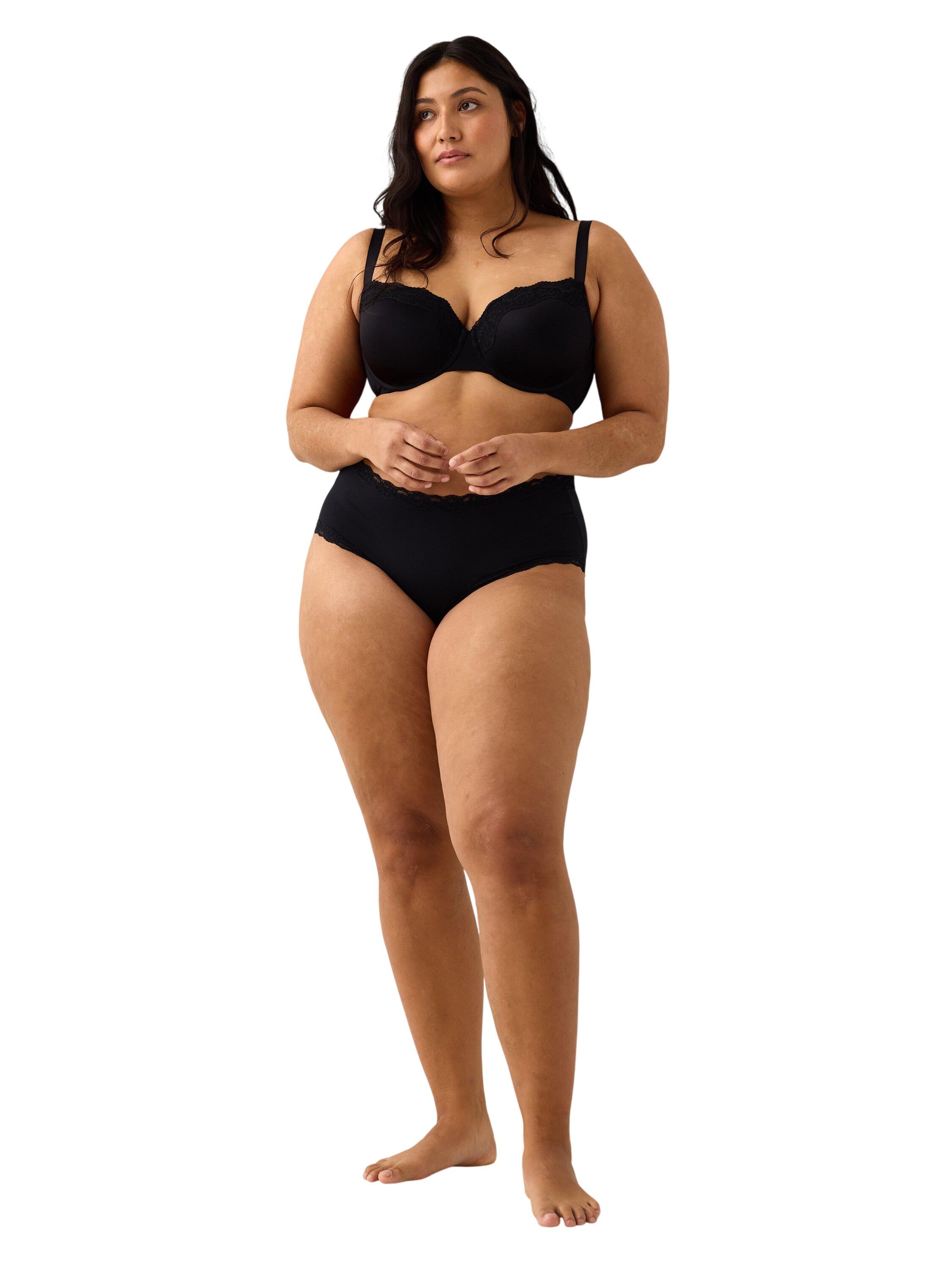 En bekv&auml;m balconette-bh med fin spe