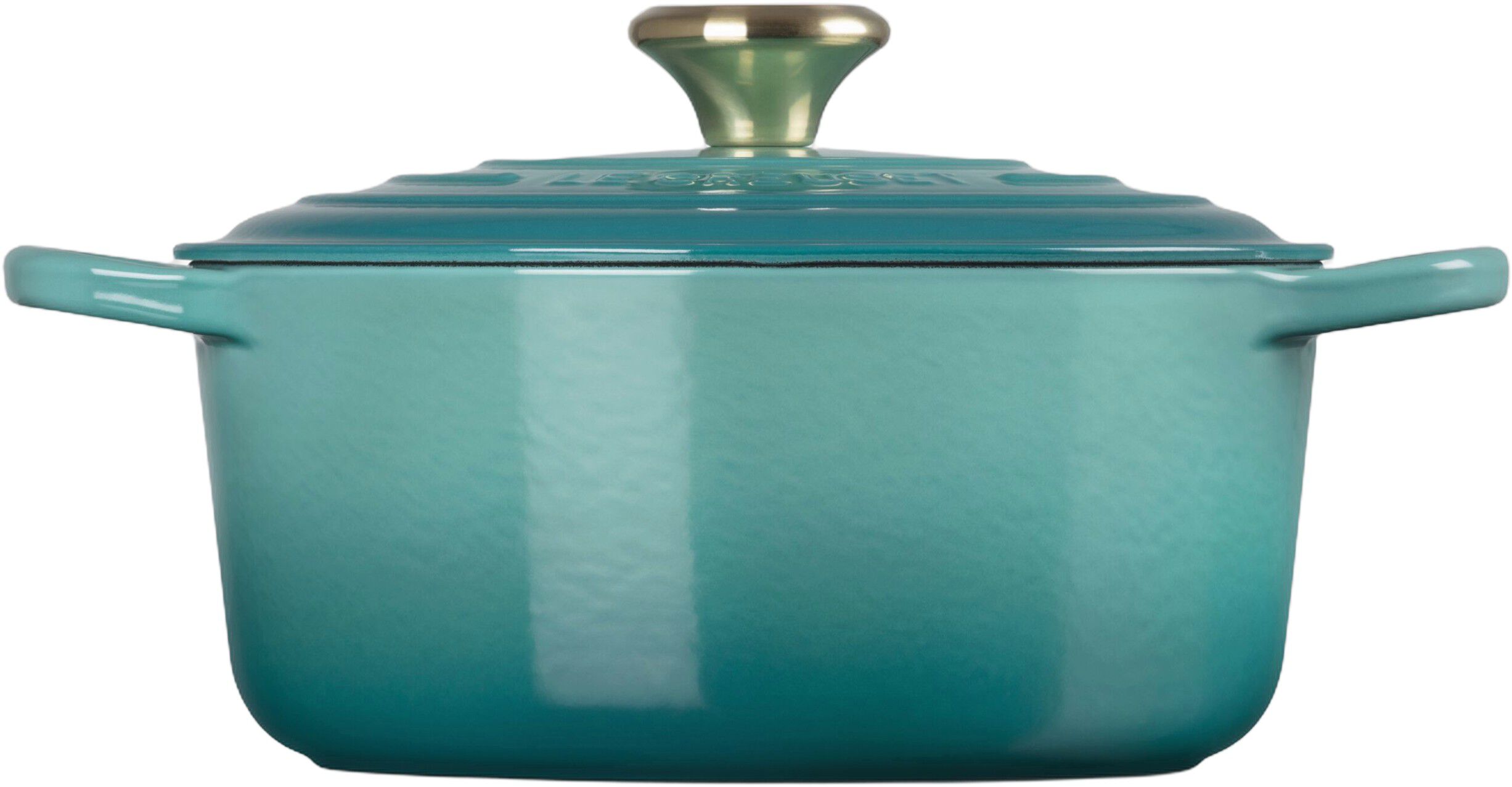 Le Creuset Signature st&oslash;bejern rund gryde 24cm Bleu Riviera