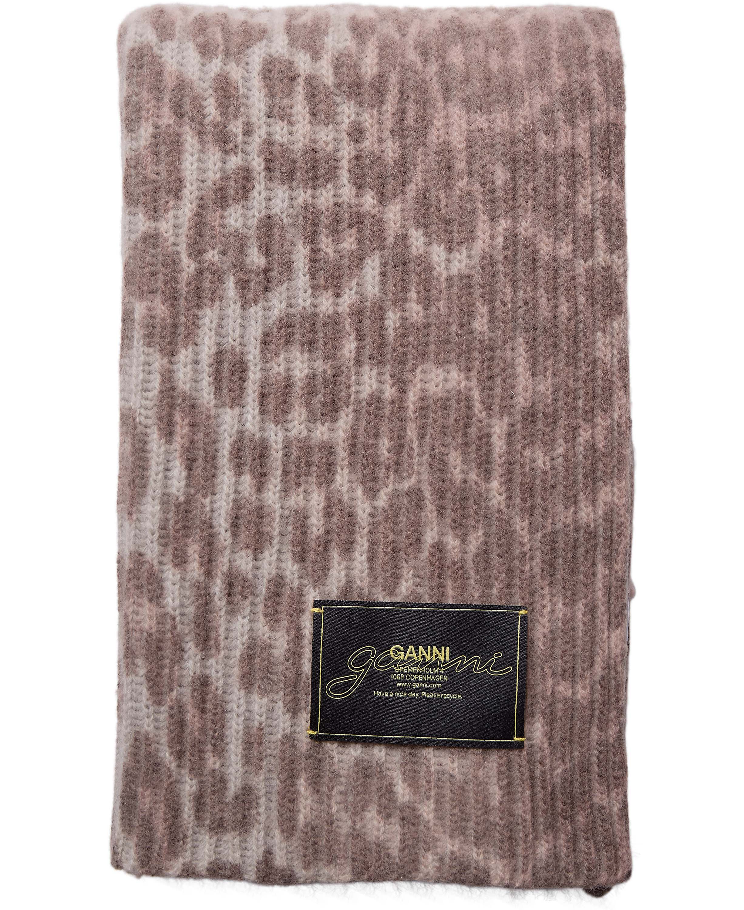 Graphic Wool Knit Scarf