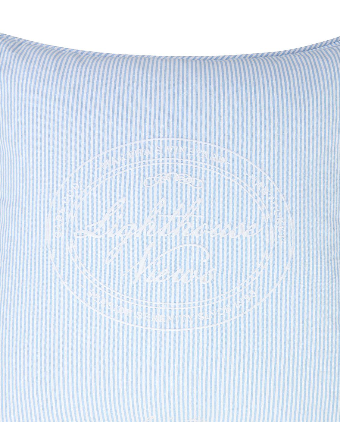 Blue/White Striped Organic Cotton Pillow Cover