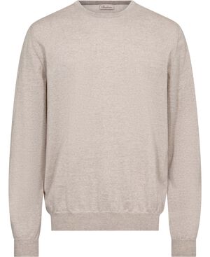 Sweater Knitted Crew Neck With Patch Merino Wool