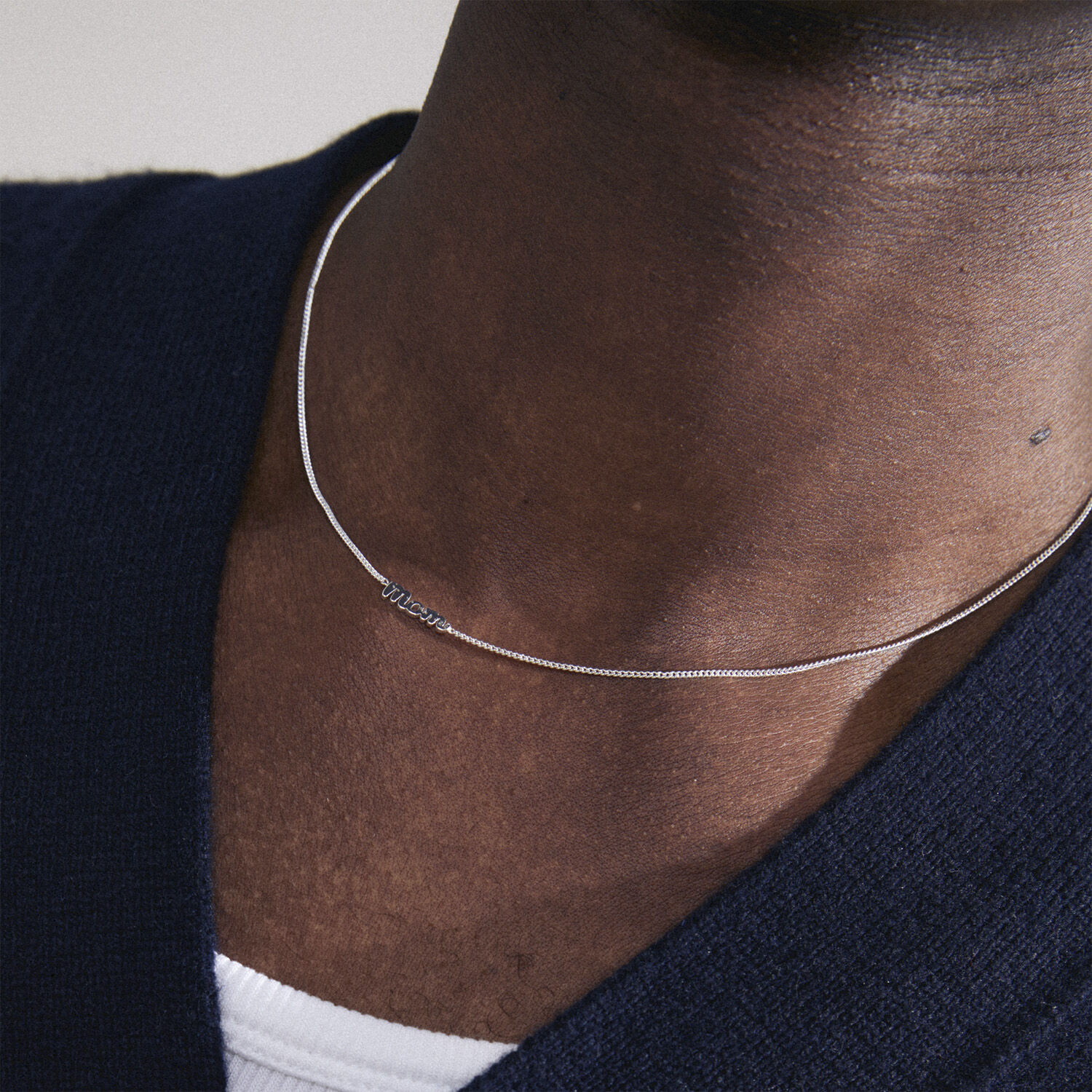 MOM recycled necklace silver-plated