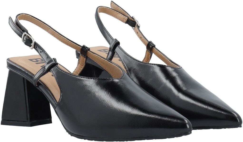 BIAMARALYN High Vamp Slingback Faux Leather