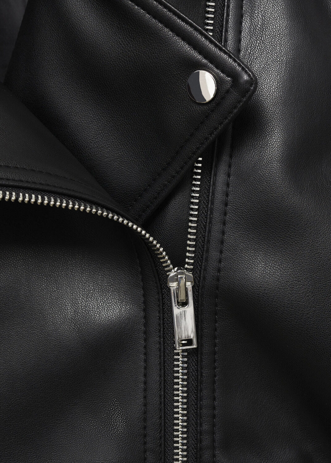 Leather-effect biker jacket