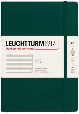 LT1917 Notesbog A5 Linjeret SC - Forest Green 367270