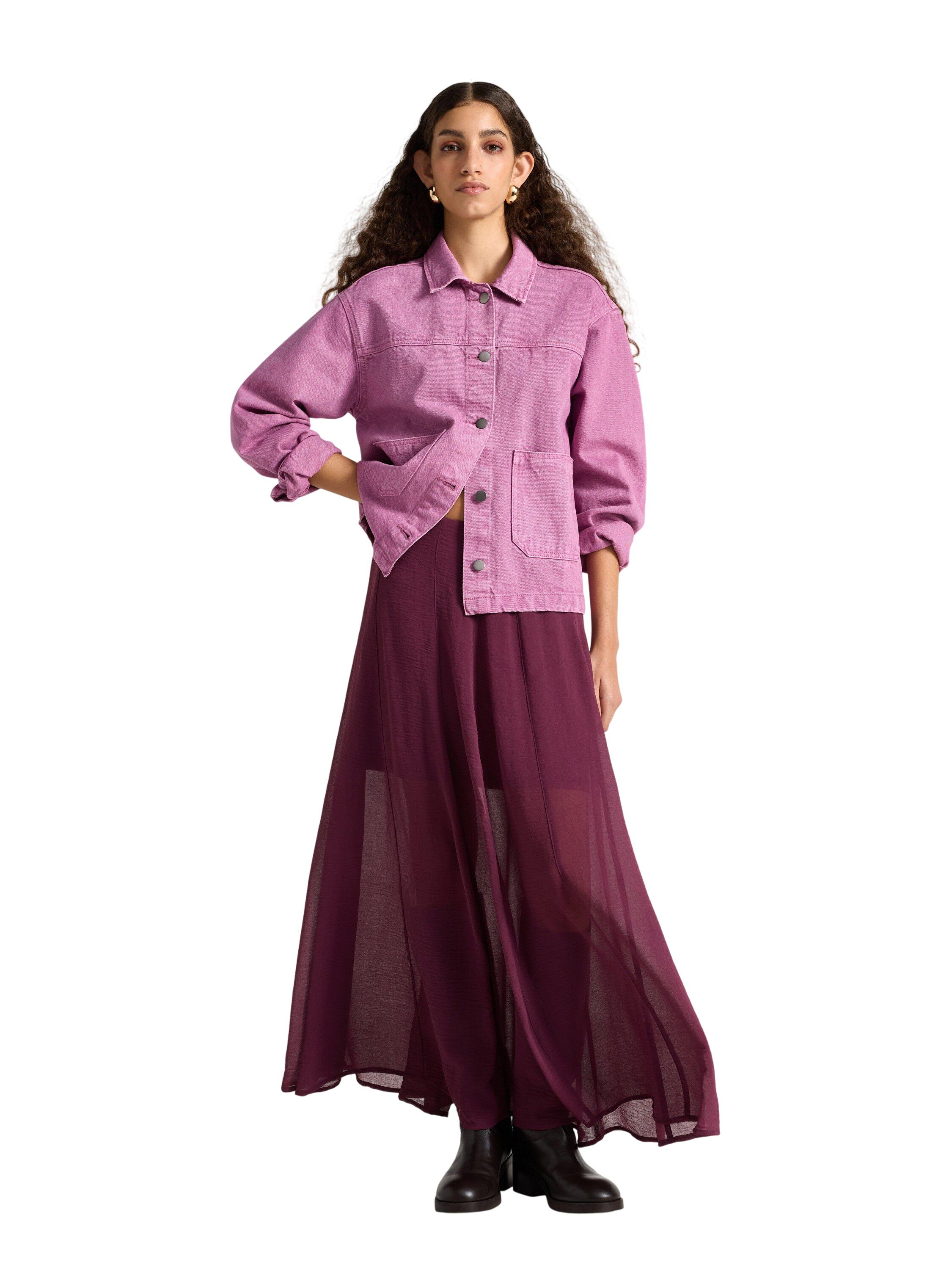 Flowy maxi skirt in chiffon with an